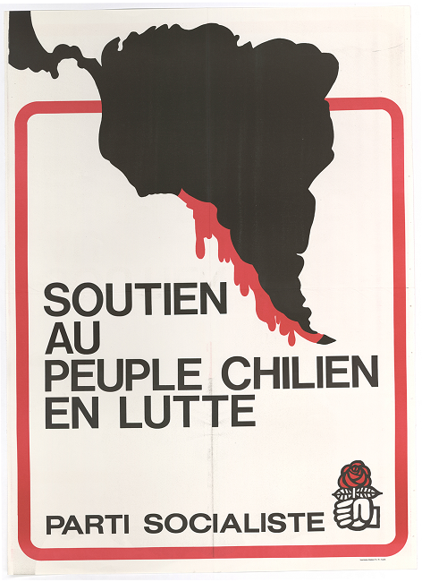 “Soutien au peuple chilien en lutte. Parti Socialiste” 