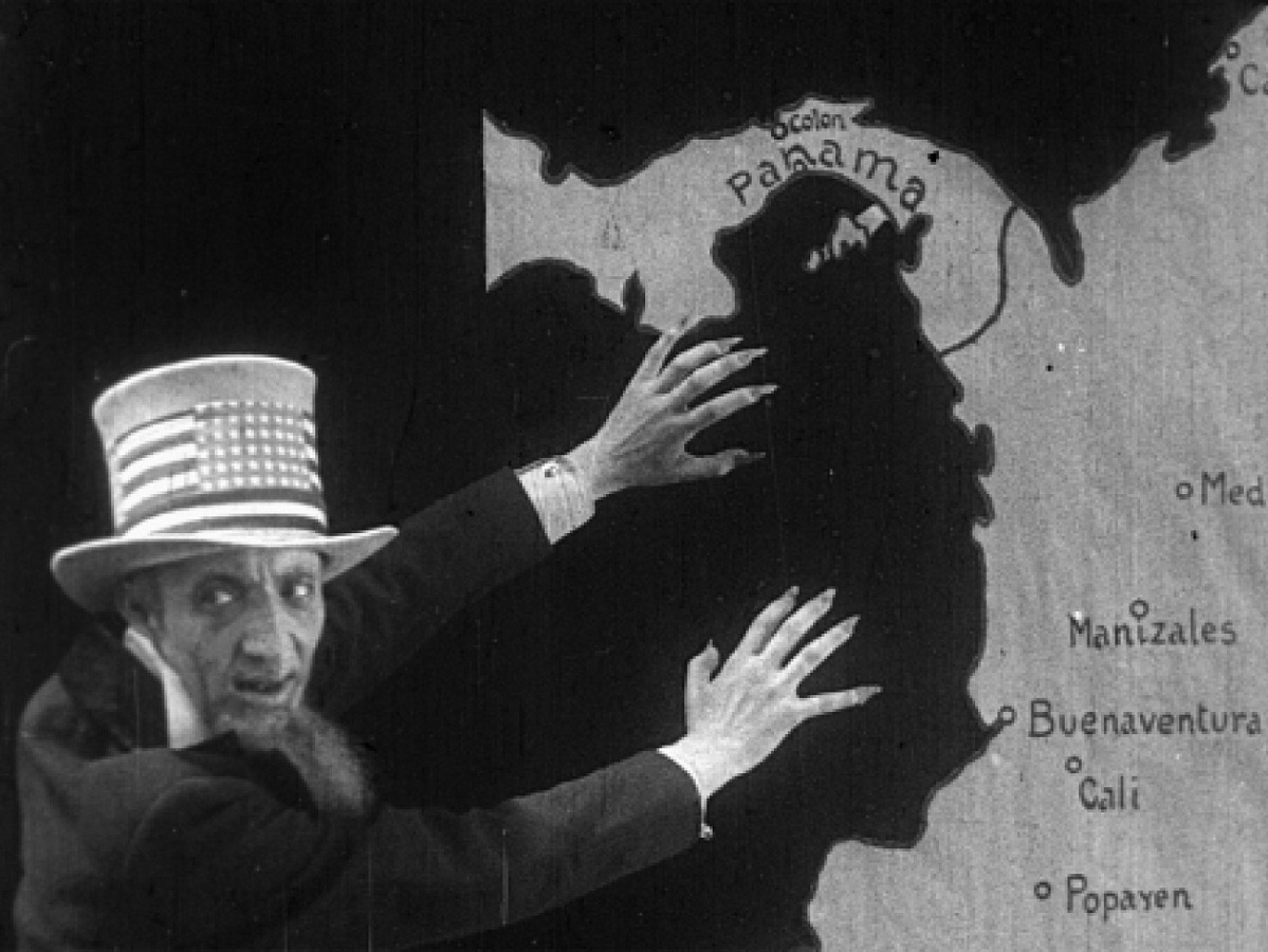 Fotograma de la película Garras de oro. Fuente: Archivo de la Fundación Patrimonio Fílmico Colombiano.