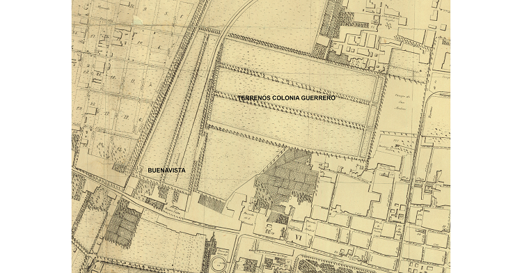Los terrenos aledaños a la estación Buenavista en 1867