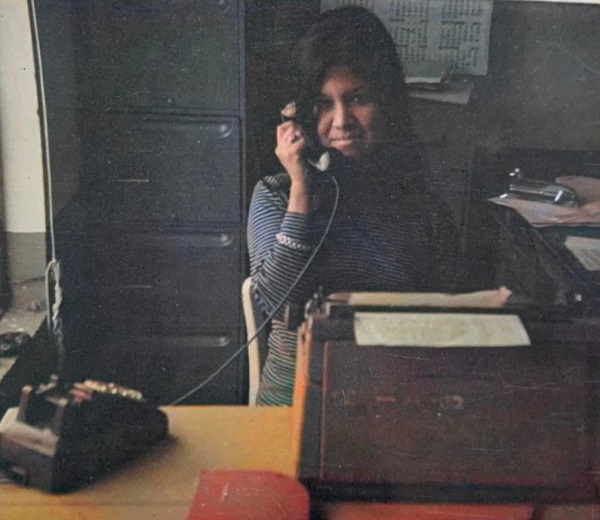 Silvia Valdez como secretaria durante una Junta del Ejecutivo General del Sindicato de Trabajadores Ferrocarrileros de la Rep�blica Mexicana (STFRM)