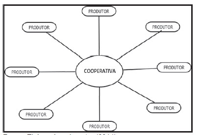 Diagrama de rede de produtores rurais