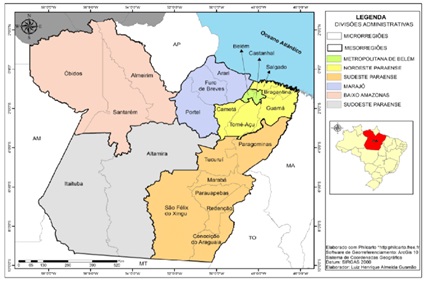 Mapa de Localiza��o das Mesorregi�es do Par�