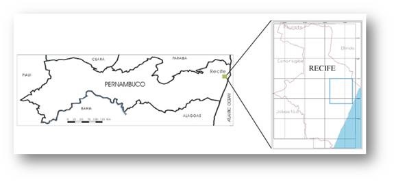 Localiza��o da cidade do Recife