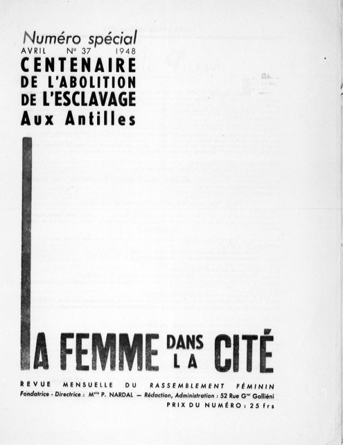 Portada nmero especial centenario de la abolicin de la esclavitud en las Antillas