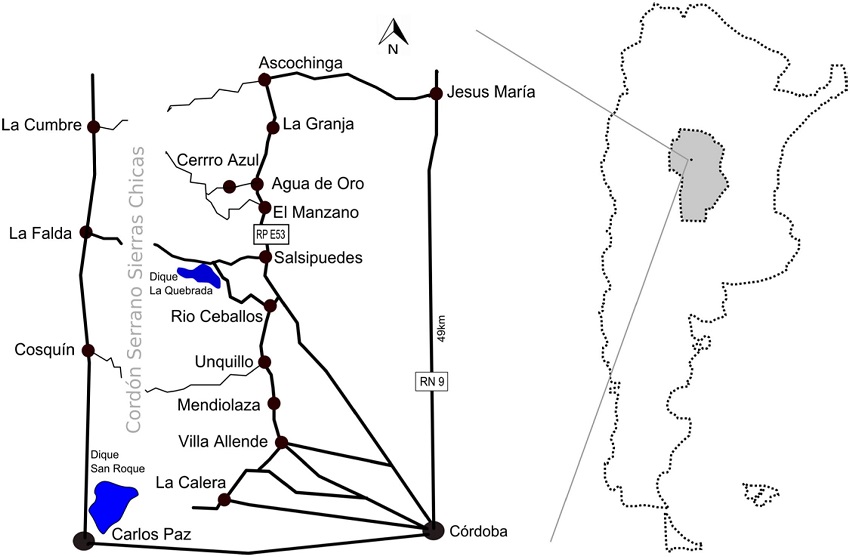 Referencia espacial del área de estudio