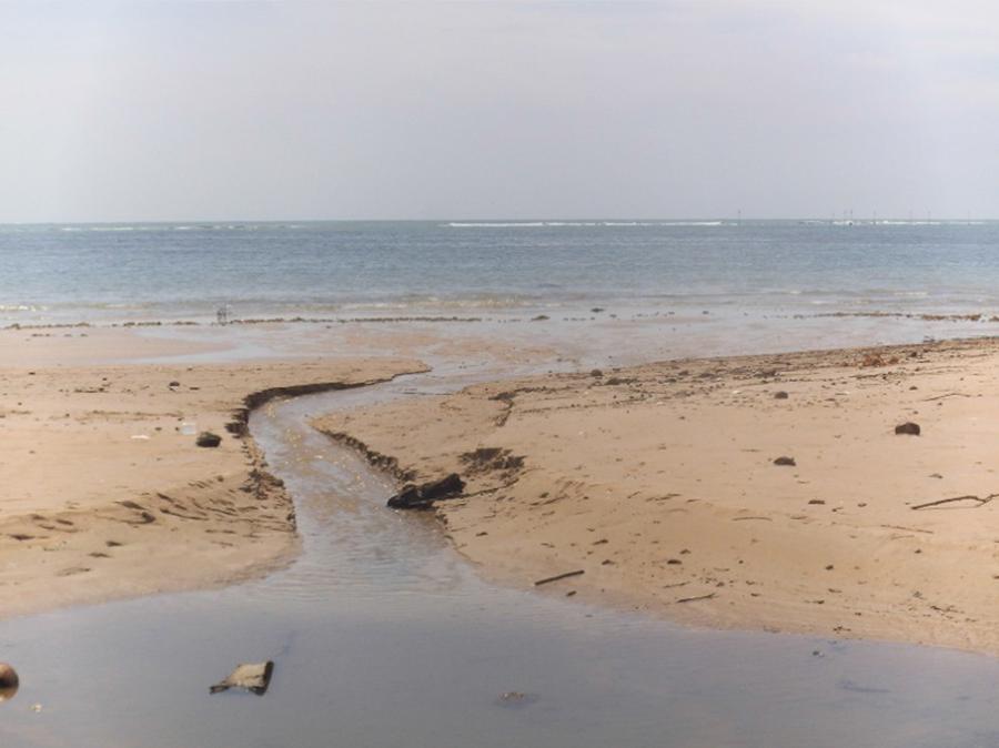 Rio da Ilhota na praia de Mar Grande