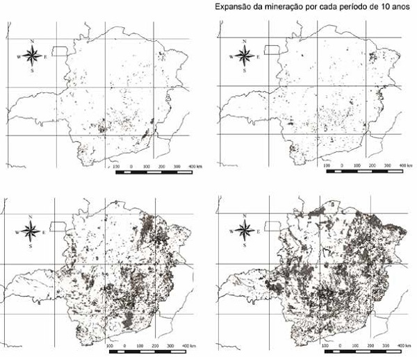 Expansão da mineração no estado de Minas Gerais.