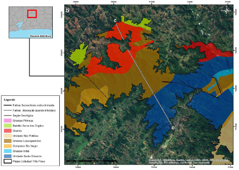 &ndash; Mapa
Geol&oacute;gico do Parque Estadual dos Tr&ecirc;s Picos