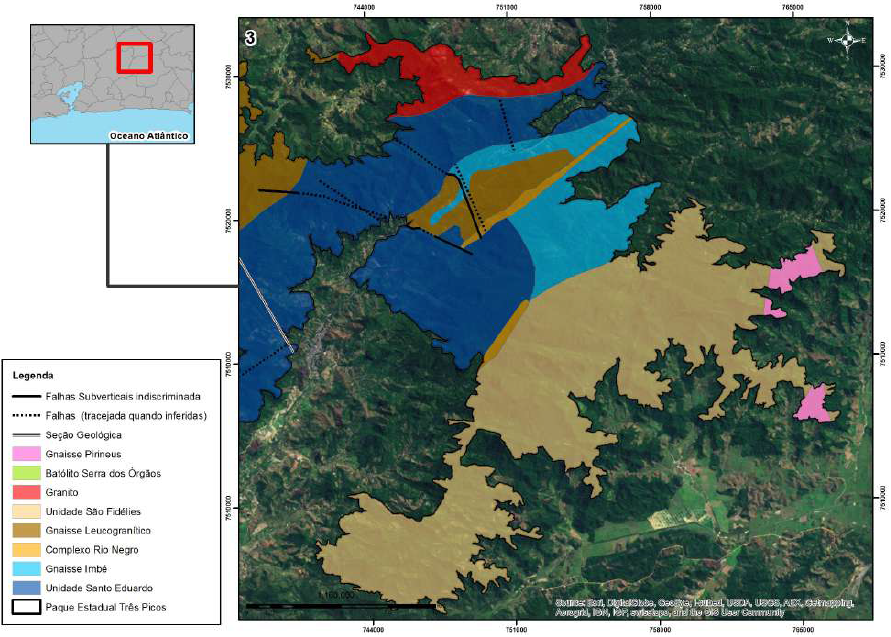  &ndash; Mapa
Geol&oacute;gico do Parque Estadual dos Tr&ecirc;s Picos.