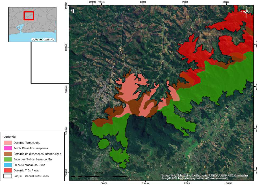 &ndash; Dom&iacute;nios
Geomorfol&oacute;gicos do Parque Estadual dos Tr&ecirc;s Picos.