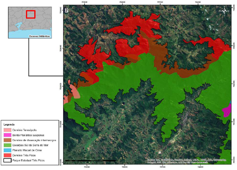  &ndash; Dom&iacute;nios
Geomorfol&oacute;gicos do Parque Estadual dos Tr&ecirc;s Picos.