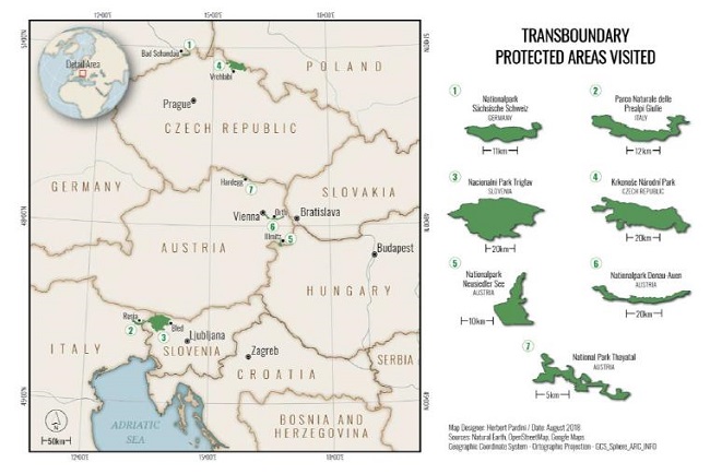 Transboundary Protected Areas visited. 