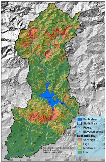 Landslide Susceptibility applied the LR using equal interval classification.