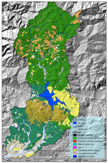 Geological settings in the Sahla watershed