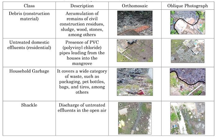 Description of the mapped anthropization classes.