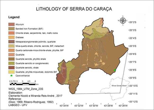 Lithology of Serra do Caraa, MG-Brazil.