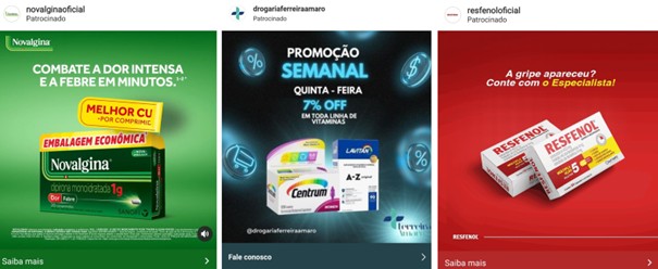 Propagandas de medicamentos ganham for�a em plataformas online.