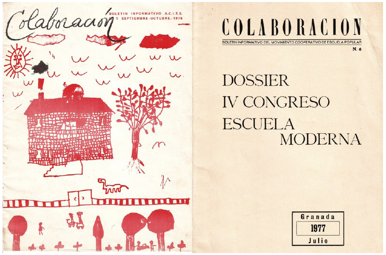 Colaboración. Acies' newsletter, n. 1, sep./oct. 1976, and Colaboración, Newsletter of the Movimiento Cooperativo de Escuela Popular, n. 6, july 1977.