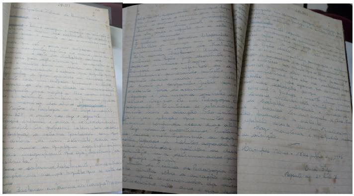 Comunicado de Dilma Amaral de Oliveira de 12 ago. 1949.