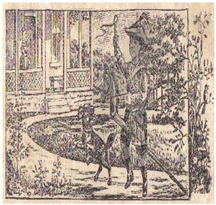Ilustração da Cartilha do Sínodo de Missouri A criança no cavalinho. 