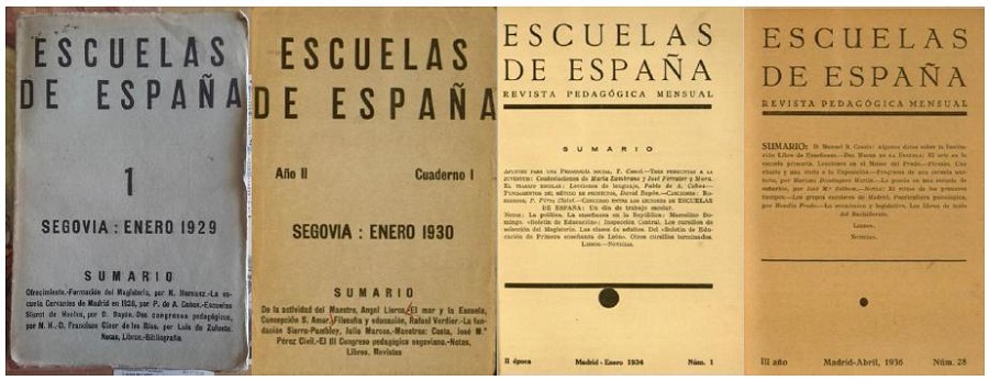 Portadas de Escuelas de España.
