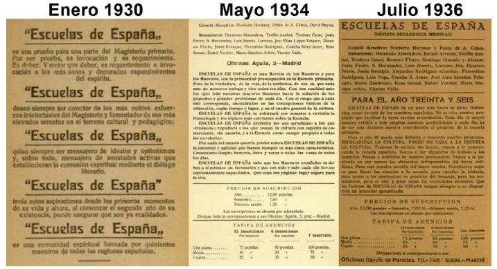 Ejemplos de señas de identidad de Escuelas de España.
