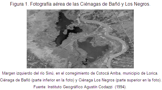 Fotografia aérea de las Ciénagas de Bañó y Los Negros.