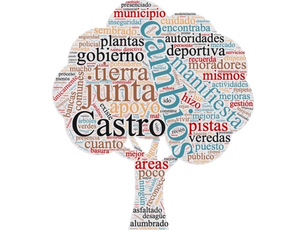 Nube de opiniones vecinales en torno a la evoluci�n de la gesti�n de parques en JLO