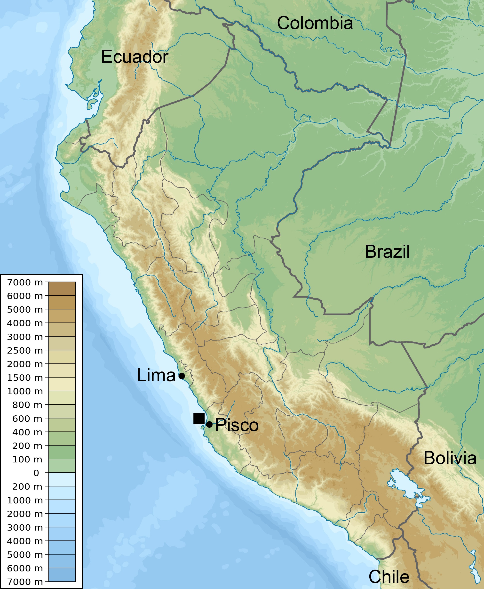 Fig. 4. Distribution map of Xenocotylus latifrons gen. n. and sp. n. The only specimen with known locality data was collected from South Chincha Island.