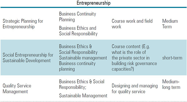 Mainstreaming of DRM in Undergraduate Programmes