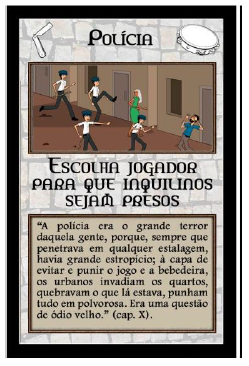 Carta representando a a&ccedil;&atilde;o &ldquo;Pol&iacute;cia&rdquo;.