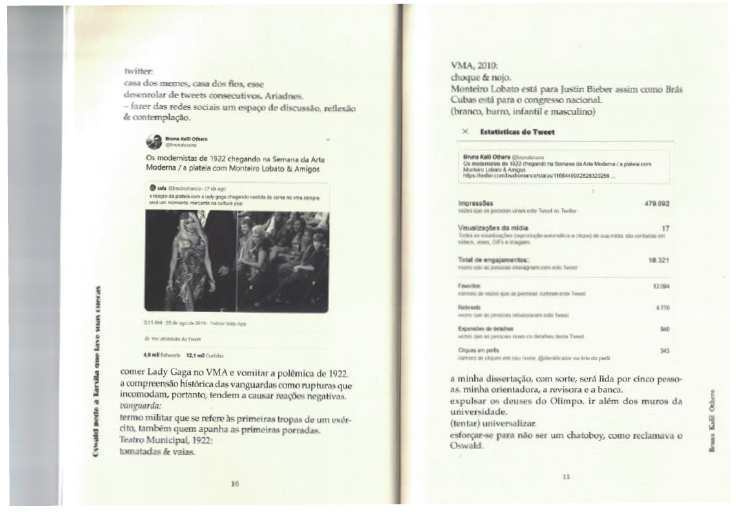 vista do livro Oswald pede a Tarsila que lave suas cuecas, de Bruna Kalil Othero