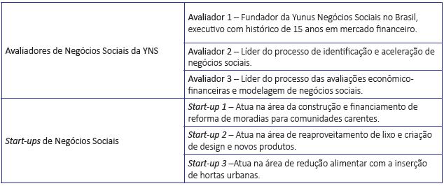 Perfil dos Informantes