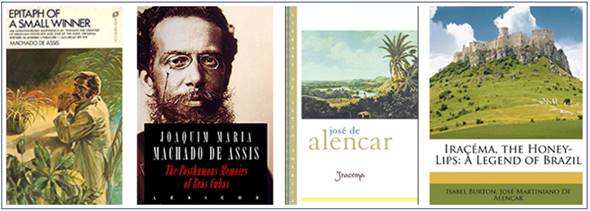 Capas de livros de autores brasileiros editados com t&iacute;tulos diferentes