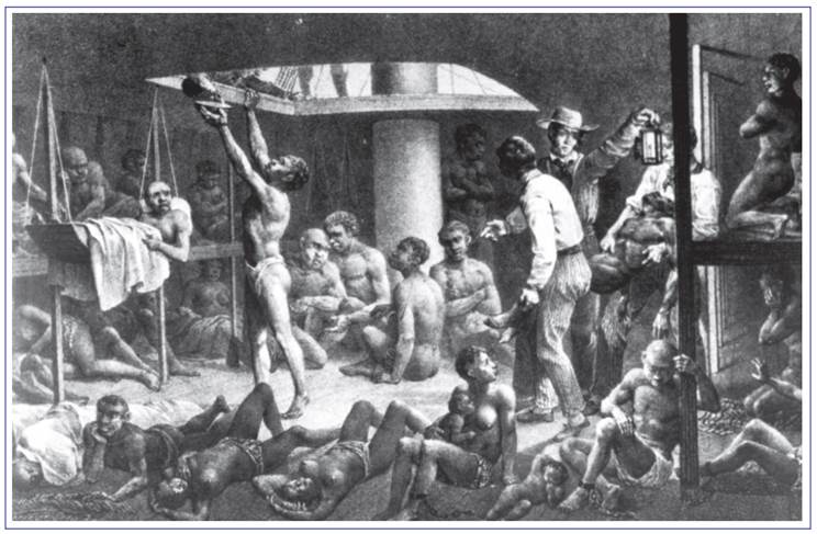 Pintura &ldquo;negros no fundo do por&atilde;o&rdquo;