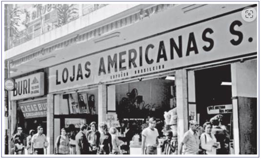 Fachada da primeira loja da Americanas, aberta em Niter&oacute;i, Rio de Janeiro, em 1929