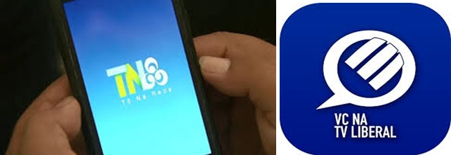 Imagens dos aplicativos Tô na Rede e VC na TV Liberal