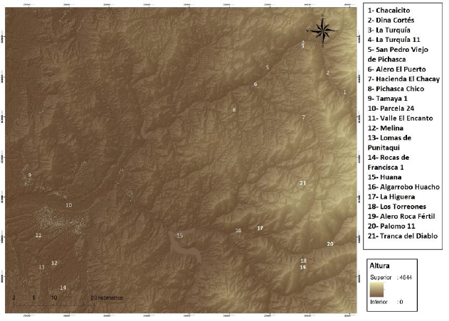 Mapa con
indicaci&oacute;n de los sitios nombrados en el texto. Map with sites mentioned
in the text.
