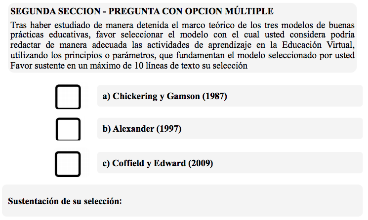 Instrumento 1 &ndash; Segunda Secci&oacute;n