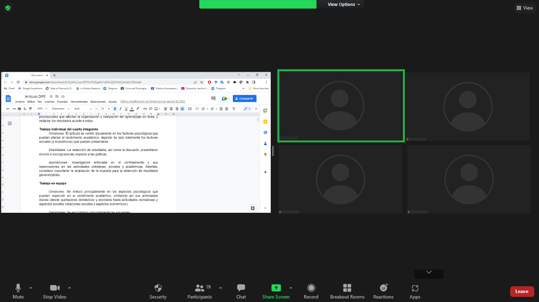 Ejemplo de las reuniones s�ncronas implementadas en la ronda 3