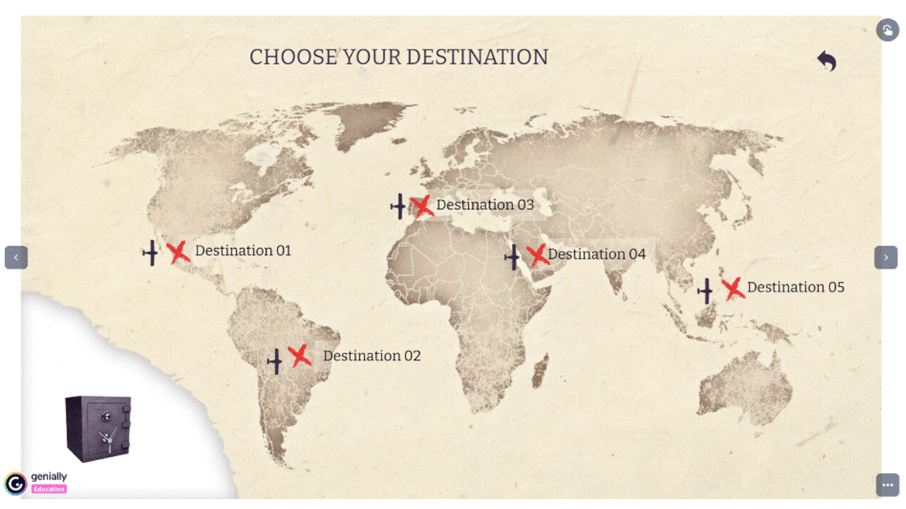 Misiones que el alumno tiene que resolver para obtener la combinacin de la caja fuerte