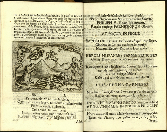 Portada de
              El sentimiento del alma y llanto de la monarqu&iacute;a de Espa&ntilde;a en la muerte de su reina tres veces, la se&ntilde;ora Do&ntilde;a Isabel Farnesio(1768) de Miguel Fern&aacute;ndez de C&oacute;rdova. Real Biblioteca de Espa&ntilde;a. Copyright &copy; Patrimonio Nacional.
            