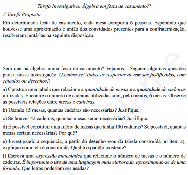 Tarefa exploratório-investigativa implementada
