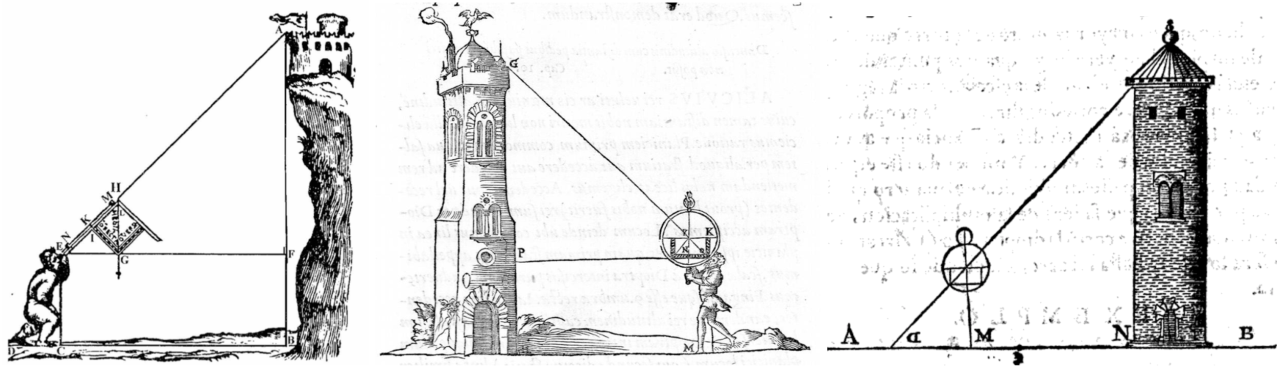 Im&aacute;genes de la b&uacute;squeda de la raz&oacute;n 1:1 en las
t&eacute;cnicas de medici&oacute;n en Fontana (1537/1998, p. 129), Rojas (1551, p. 168), y
&Aacute;lava y Viamont (1590, p. 210), respectivamente