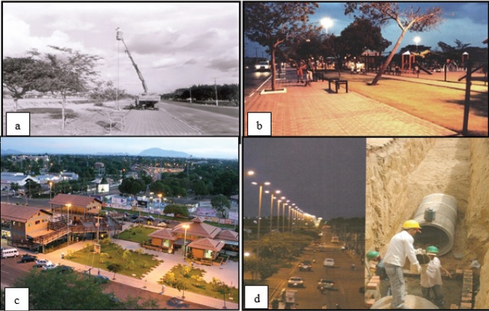 Ações de urbanização da cidade