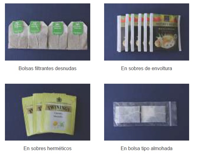 Modelo de envolturas para bolsas filtrantes