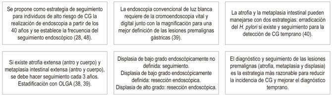 Resumen de las estrategias de prevenci&oacute;n secundaria.