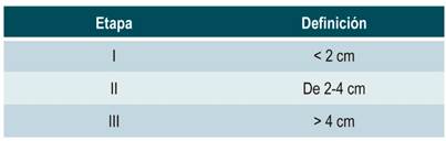 Clasificaci&oacute;n de Morton/Bartley (tama&ntilde;o) (15)