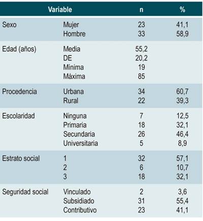 Caracter&iacute;sticas sociodemogr&aacute;ficas de los pacientes con diagn&oacute;stico de obstrucci&oacute;n intestinal del HUSJ (2012-2013)