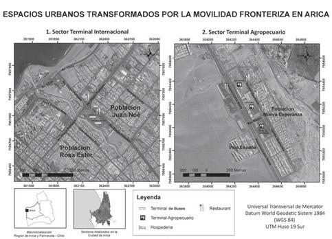 Espacios urbanos transformados por la movilidad fronteriza en Arica